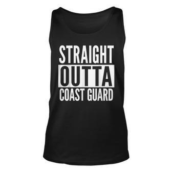 Coast Guard Straight Outta College University Alumni Unisex Tank Top - Seseable