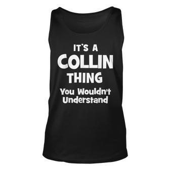 Collin Thing College University Alumni Funny Unisex Tank Top - Seseable