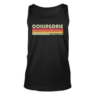 Collingdale Pa Pennsylvania Funny City Home Roots Gift Retro Unisex Tank Top - Seseable