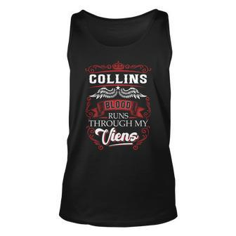 Collins Blood Runs Through My Veins V2 Unisex Tank Top - Seseable