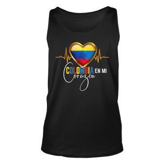 Colombia En Mi Corazon Colombian Pride Matching Unisex Tank Top - Seseable