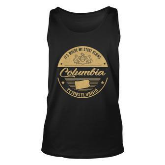 Columbia Pennsylvania Its Where My Story Begins Unisex Tank Top - Seseable
