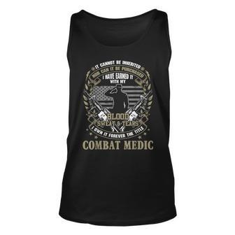 Combat Medic It Can Not Be Inherited Or Purchased Gift Unisex Tank Top - Seseable