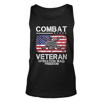 Combat Veteran Operation Iraqi Freedom Veterans Day Iraq Unisex Tank Top | Seseable CA