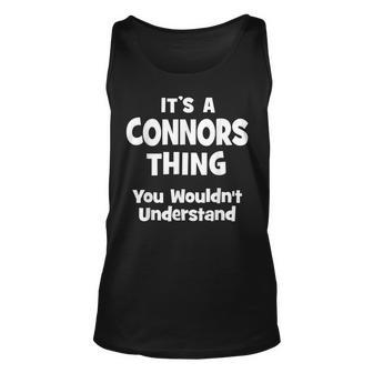 Connors Thing College University Alumni Funny Unisex Tank Top - Seseable