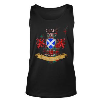 Cook Scottish Family Clan Middle Ages Mischief Unisex Tank Top | Mazezy