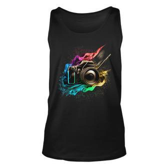 Cool Camera Colors Unisex Tank Top | Mazezy