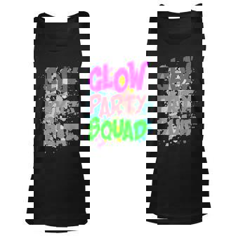 Cool Glow Party Squad Funny Colorful Glow Party Quote Unisex Tank Top | Mazezy