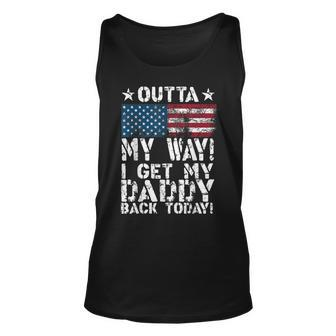Cool I Get My Daddy Back Today | Funny Military Child Gift Unisex Tank Top - Seseable
