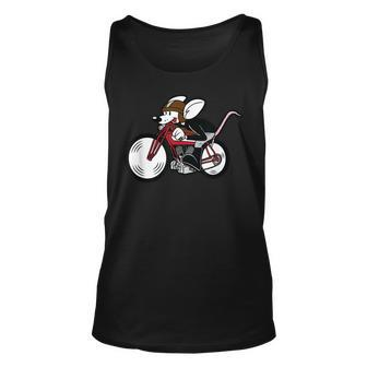 Cool Motorcycle Vintage Cartoon Mouse T Unisex Tank Top | Mazezy
