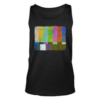 Cool Vintage Tv Test Pattern Color Bars Cool Television Gift Unisex Tank Top - Seseable
