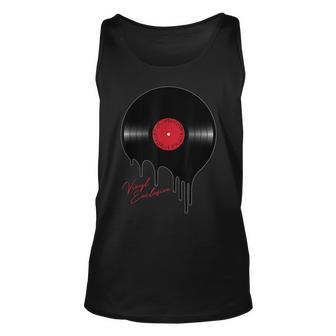 Coolest Retro Melted Vinyl Exclusive Record Vintage Music Unisex Tank Top | Mazezy