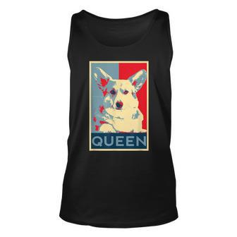 Corgi Queen Funny Corgi Dog Queen Of England Unisex Tank Top - Seseable