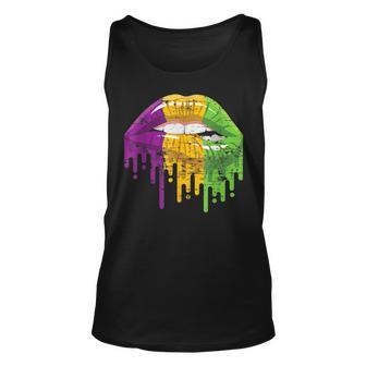 Costume Party Carnival Parade Women Gifts Lips Mardi Gras V2 Unisex Tank Top - Seseable