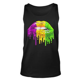 Costume Party Carnival Parade Women Gifts Lips Mardi Gras V3 Unisex Tank Top - Seseable