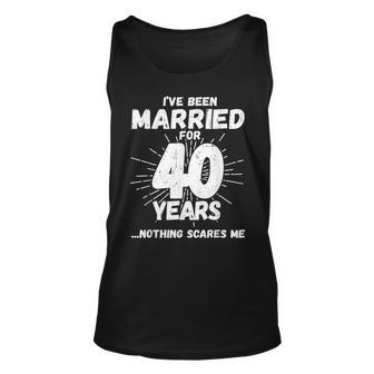 Couples Married 40 Years - Funny 40Th Wedding Anniversary Unisex Tank Top | Mazezy