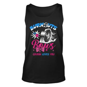 Cousin Burnouts Or Bow Gender Reveal Baby Party Announcement Tank Top | Mazezy