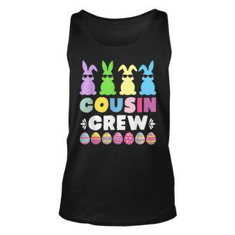 Cousin Crew Bunnies Easter Eggs Easter Day Family Matching Unisex Tank Top | Mazezy