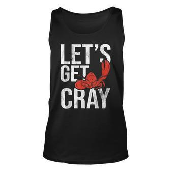 Lets Get Cray Crawfish Seafood Boil Lobster Crayfish Mudbug Tank Top | Mazezy