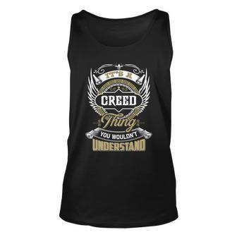 Creed Thing You Wouldnt Understand Family Name Unisex Tank Top - Seseable