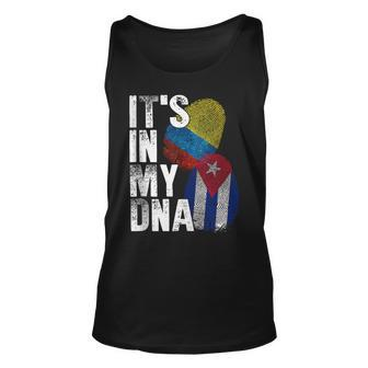 Cuba Colombia Its In My Dna Colombian Pride Cuban Roots Unisex Tank Top | Mazezy