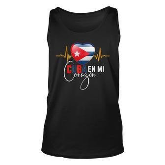 Cuba En Mi Corazon Cuban Pride Unisex Tank Top - Seseable