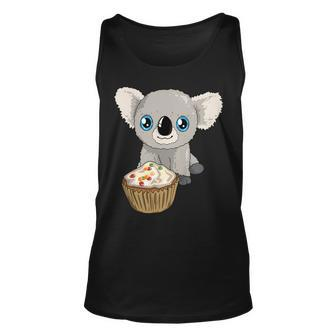 Cute Baby Koala Cupcake Birthday T Shirt Unisex Tank Top | Mazezy