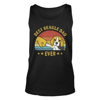 Cute Best Beagle Dad Ever Retro Vintage Gift Puppy Lover V2 Unisex Tank Top - Seseable