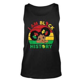 Cute Black Girl With Afro Hair And Red Green Bow Bandana Unisex Tank Top - Seseable