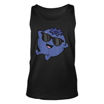 Cute Blueberry Fruit Relaxing Lazy Blueberry Unisex Tank Top | Mazezy