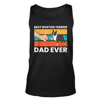 Cute Boston Terrier Best Boston Terrier Dad Ever Unisex Tank Top | Mazezy
