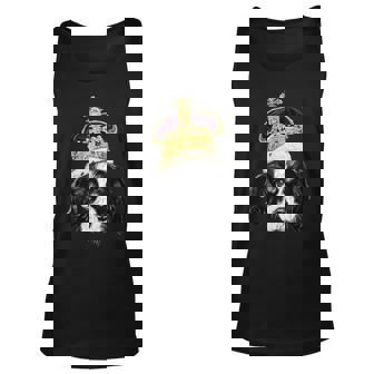 Cute Cavalier King Charles Spaniel Wearing Crown Unisex Tank Top - Thegiftio UK