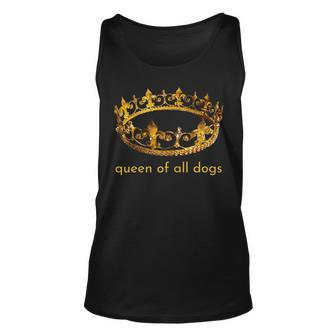 Womens Cute Dog Queen Of All Dogs Rescue Foster Adopt Tank Top | Mazezy