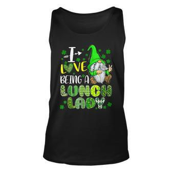 Cute I Love Being A Lunch Lady Gnome Happy St Patricks Day Unisex Tank Top - Seseable