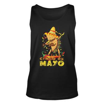 Dabbing Mexican Poncho Cinco De Mayo Taco Sombrero Dab Tank Top | Mazezy