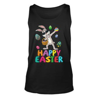 Dabbing Rabbit Happy Easter Day Eggs Dab Boys Girls Kids Unisex Tank Top | Mazezy
