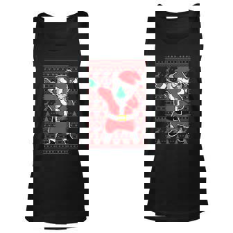 Dabbing Santa Claus Ugly Sweater | Christmas Men Women Tank Top Graphic Print Unisex - Thegiftio