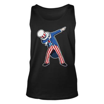Dabbing Uncle Sam 4Th Of July Independence Day Unisex Tank Top - Monsterry