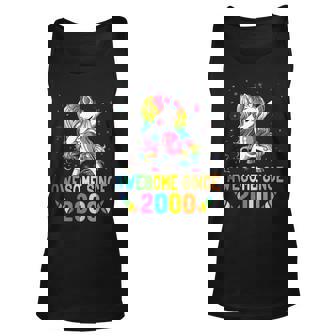 Dabbing Unicorn Shirt Awesome Since 2000 19 Birthday Tshirt Unisex Tank Top | Mazezy