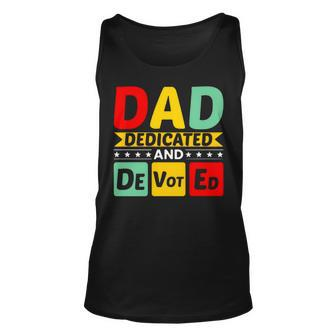 Dad Dedicated And Devoted I Love You My Hero Father And Son Relationship Quotes Tank Top | Mazezy DE