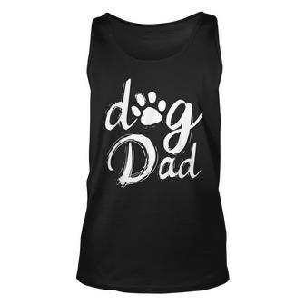 Dad Dog Paw - Vintage Dog Dad Unisex Tank Top - Seseable