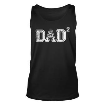 Dad Gifts For Dad | Dad Of 2 Two | Gift Fathers Day Vintage Unisex Tank Top - Seseable