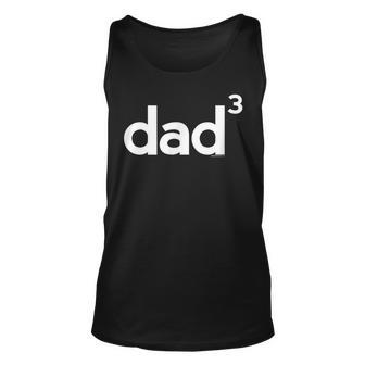 Dad Gifts For Dad | Dad Of 3 Three | Gift Fathers Day Math Unisex Tank Top - Thegiftio UK