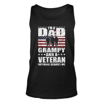 I Am A Dad A Grampy And A Veteran T Happy Fathers Day Tank Top | Mazezy