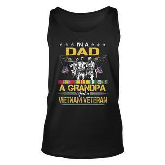 Dad Grandpa Vietnam Veteran Vintage Military Mens Unisex Tank Top - Seseable