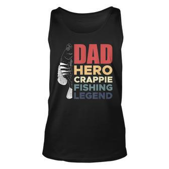 Dad Hero Crappie Fishing Legend Vatertag V2 Tank Top - Seseable