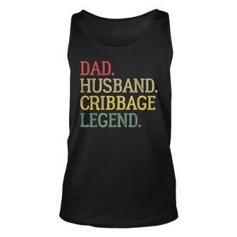Dad Husband Cribbage Legend Vintage Cribbage Board Game Unisex Tank Top - Seseable