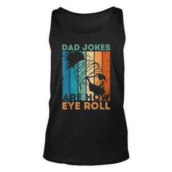 Dad Jokes Are How Eye Roll Vintage Funny Daddy Fathers Day Unisex Tank Top - Thegiftio UK