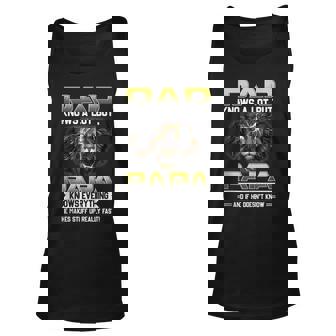 Dad Knows A Lot But Papa Knows Everything Fathers Day Unisex Tank Top - Thegiftio