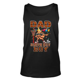 Dad Of Birthday Baller Basketball Tee Gift For Boys Kids Unisex Tank Top | Mazezy